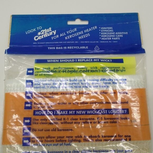 21st Century Kerosene Heater Wick Number 129 Fiberglass Made In USA NIB - Picture 9 of 9